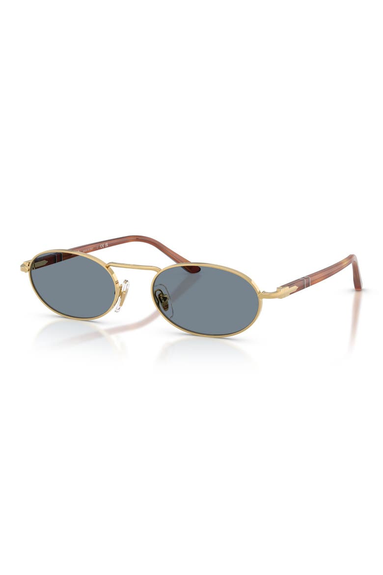 55mm Rectangular Sunglasses, Alternate, color, GOLD / BLUE