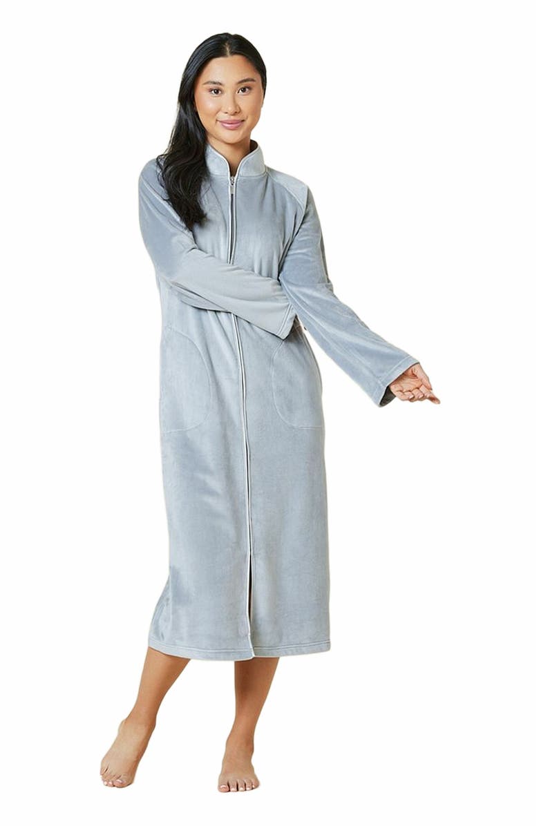 Softies Serenity Mandarin Collar Zip Robe, Main, color, 