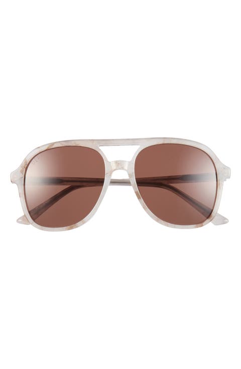 Tegan 55mm Aviator Sunglasses