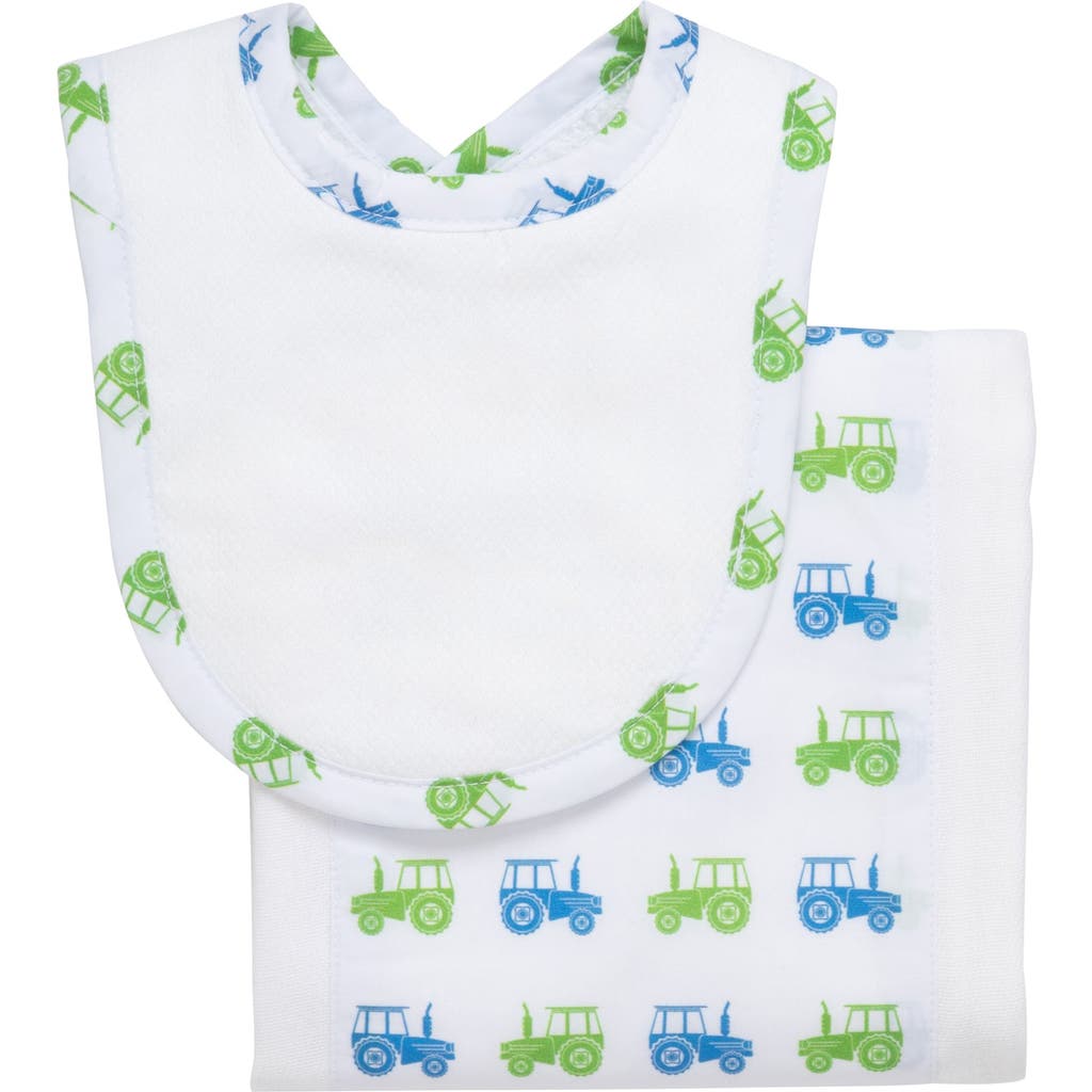 3 Marthas Print Drooler Bib & Burp Set