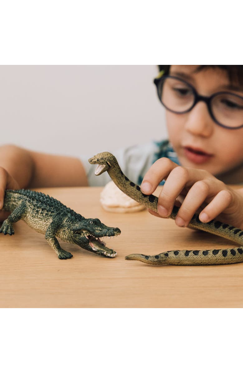 Schleich Wild Life Danger In The Swamp Animal Figures, 4 Pieces, Alternate, color, 