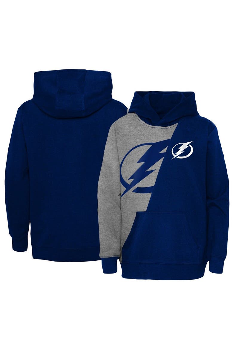 Preschool Gray/Blue Tampa Bay Lightning Unrivaled Pullover Hoodie, Main, color, Gray