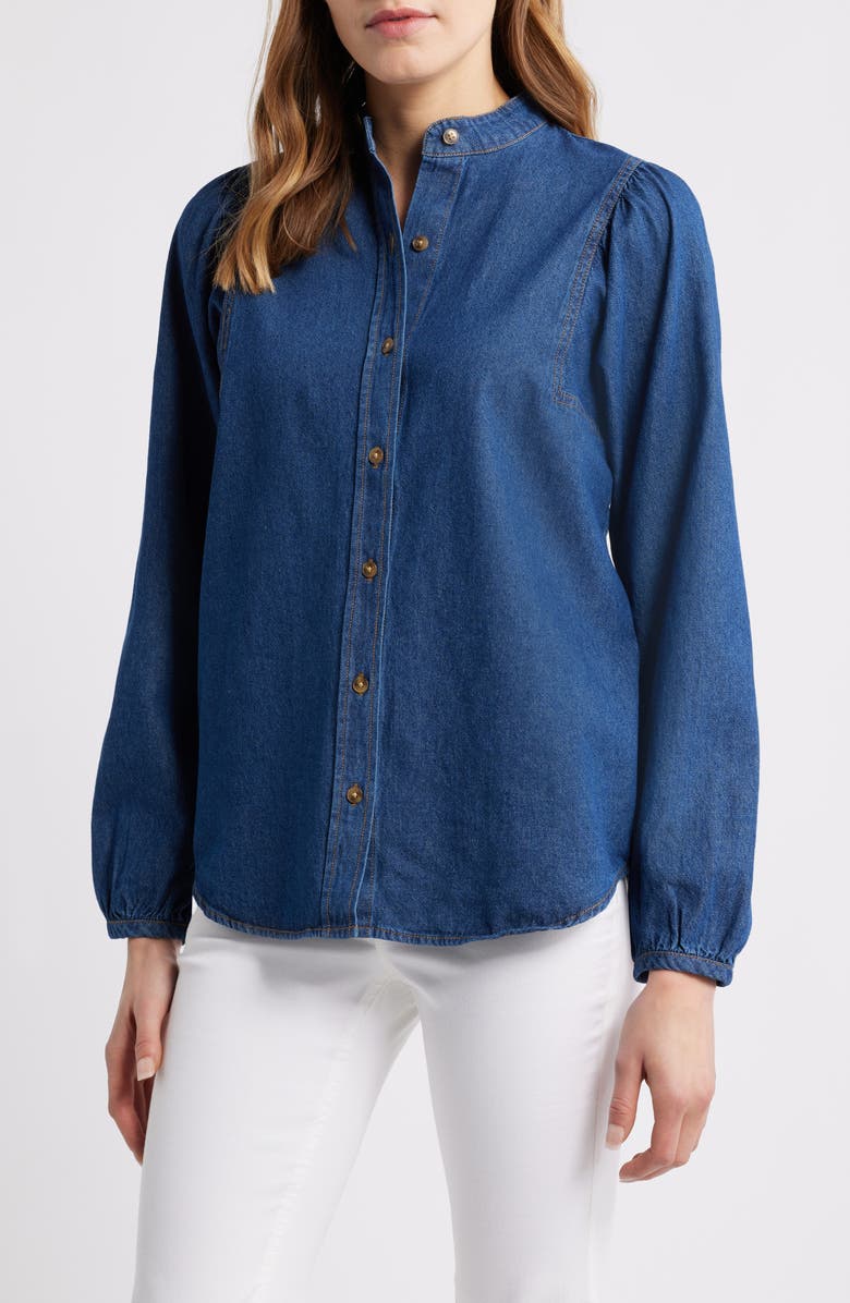 Anne Klein LS BUTTON UP SHIRT W/ GA, Main, color, 