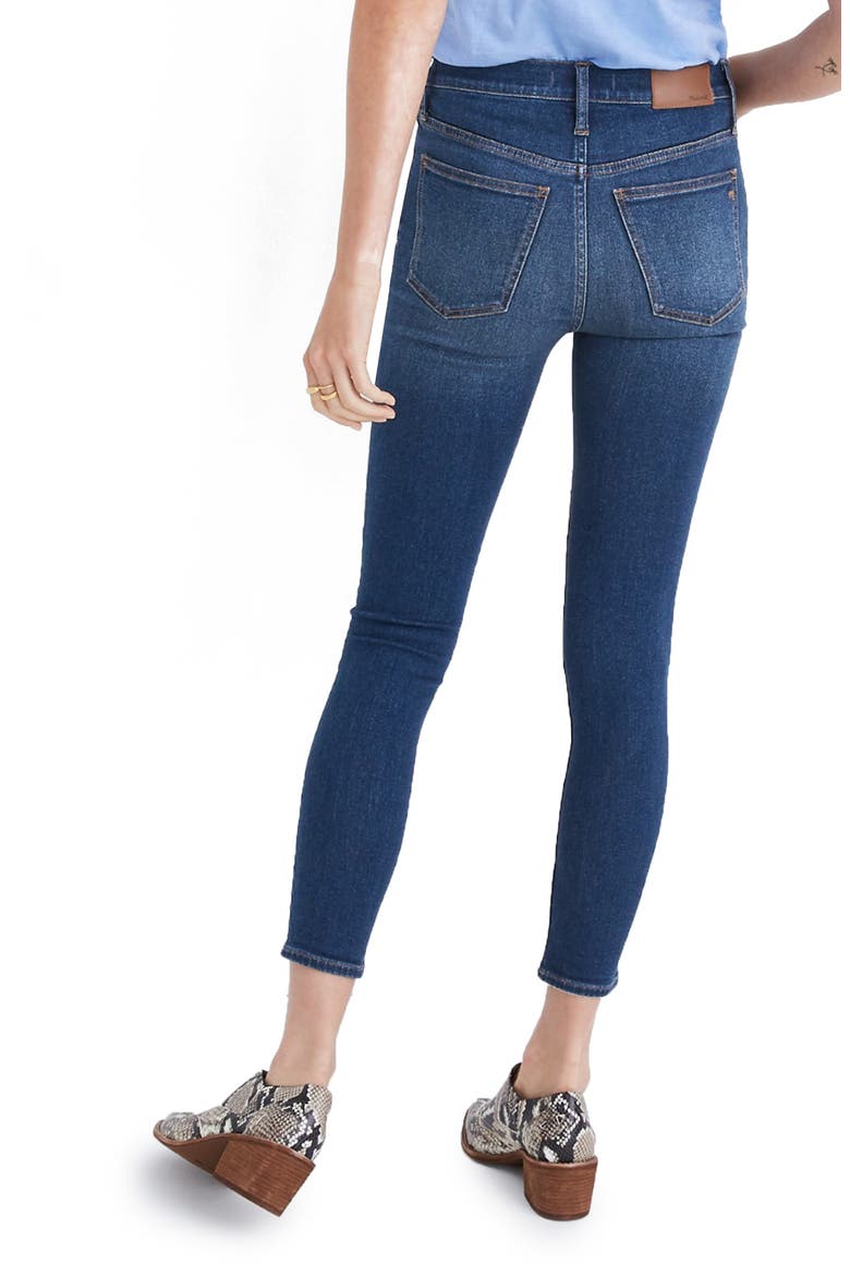 Button Front Crop Skinny Jeans, Alternate, color, DEWEY