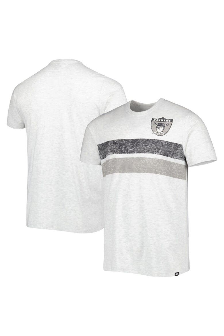 Men's '47 Heathered Gray Las Vegas Raiders Franklin Bars Bond T-Shirt, Main, color, Gray
