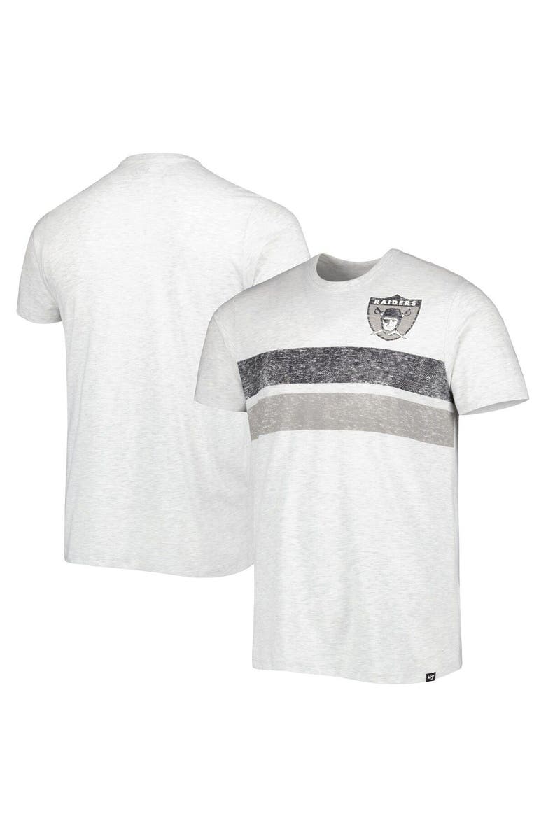 '47 Men's '47 Heathered Gray Las Vegas Raiders Franklin Bars Bond T-Shirt, Main, color, Gray