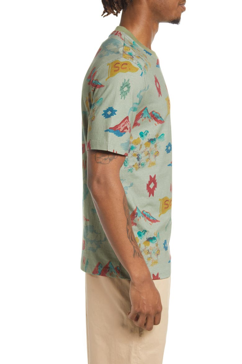 Men's Print Organic Cotton T-Shirt, Alternate, color, GREEN