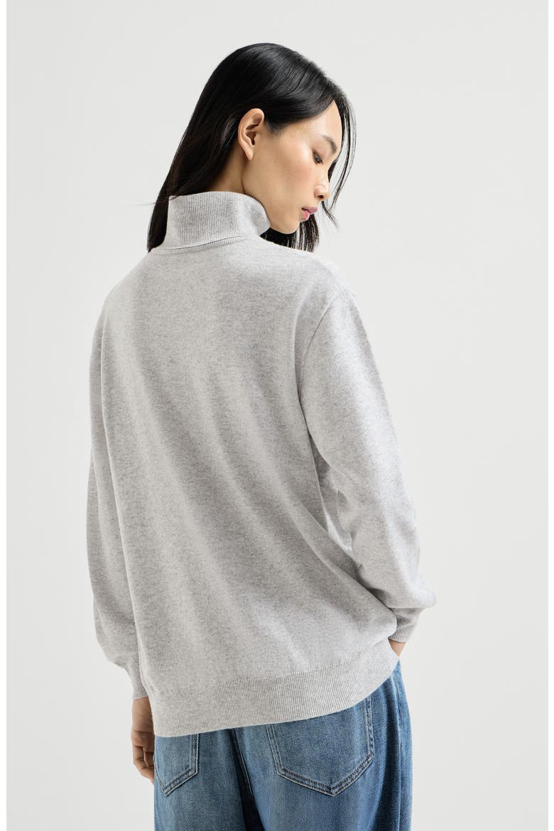 Cashmere sweater with monili, Alternate, color, Pebble