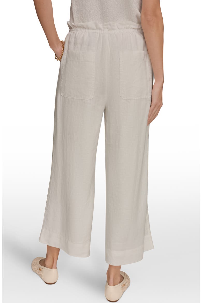 Paperbag Waist Linen Pants, Alternate, color, CREAM