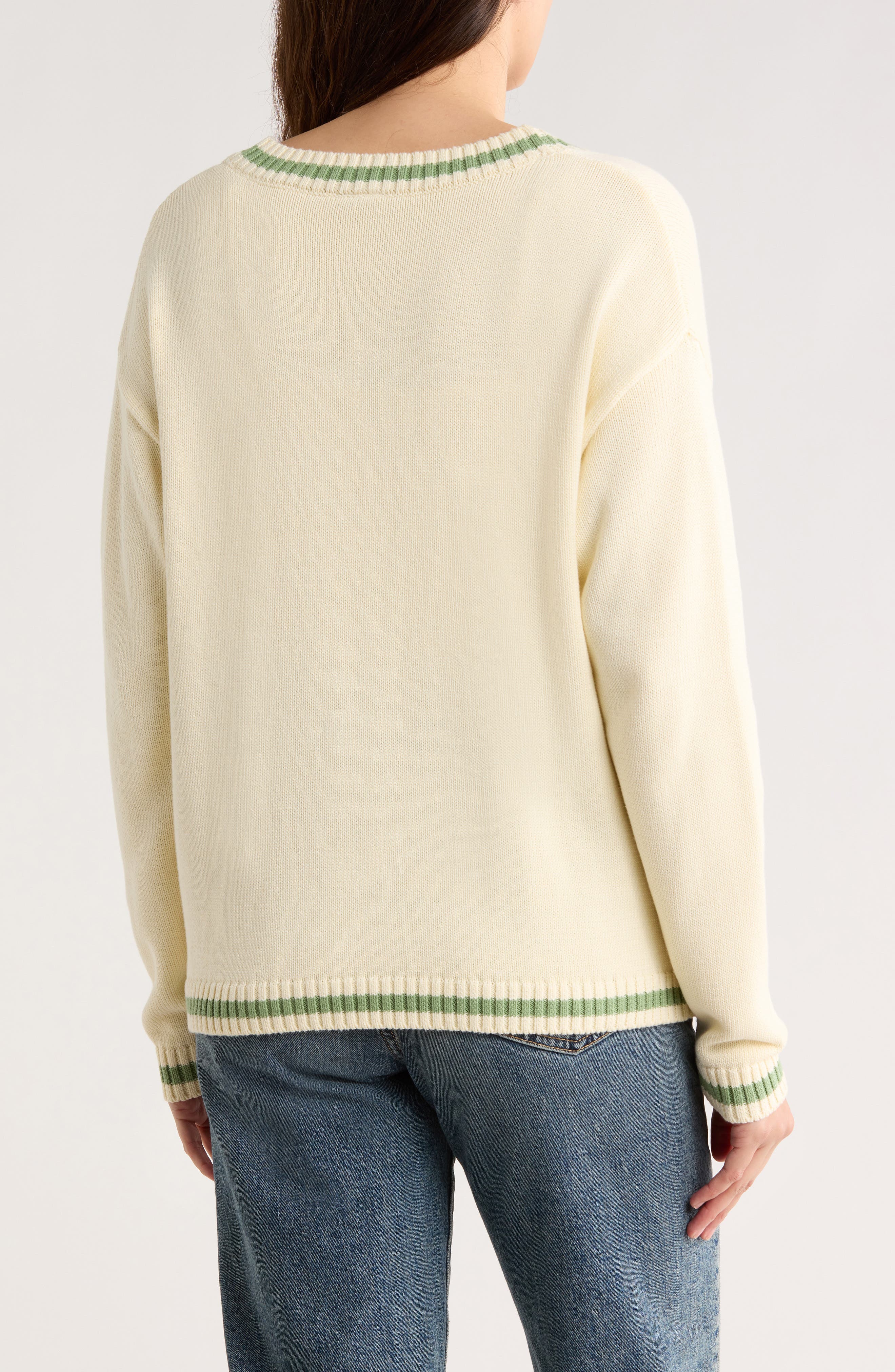 Varsity Cotton Cardigan - image 4