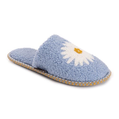 Muk Luks Novelty Punch Needle Scuff Slipper In Blue