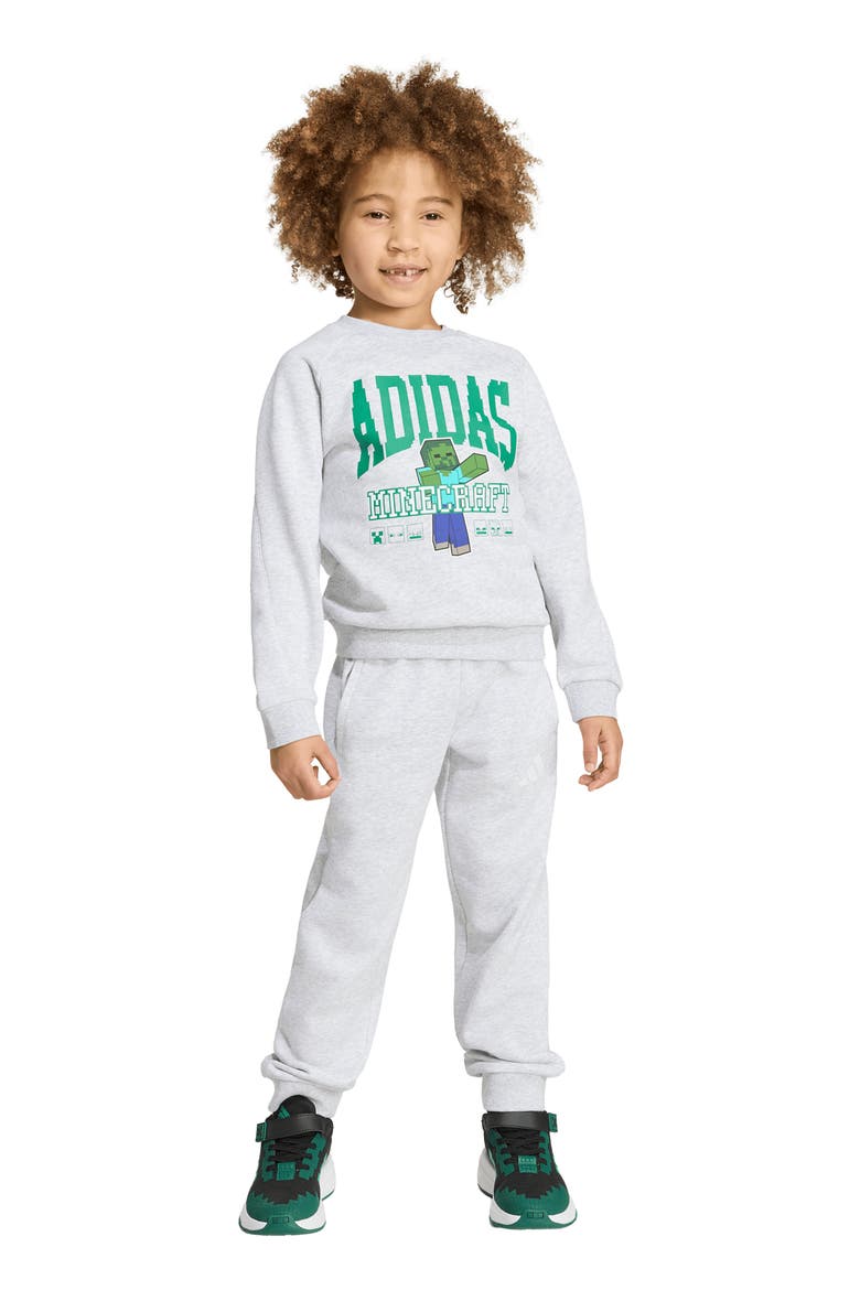 x Minecraft Kids' Graphic Sweatshirt & Joggers Set, Alternate, color, LIGHT GREY HEATHER