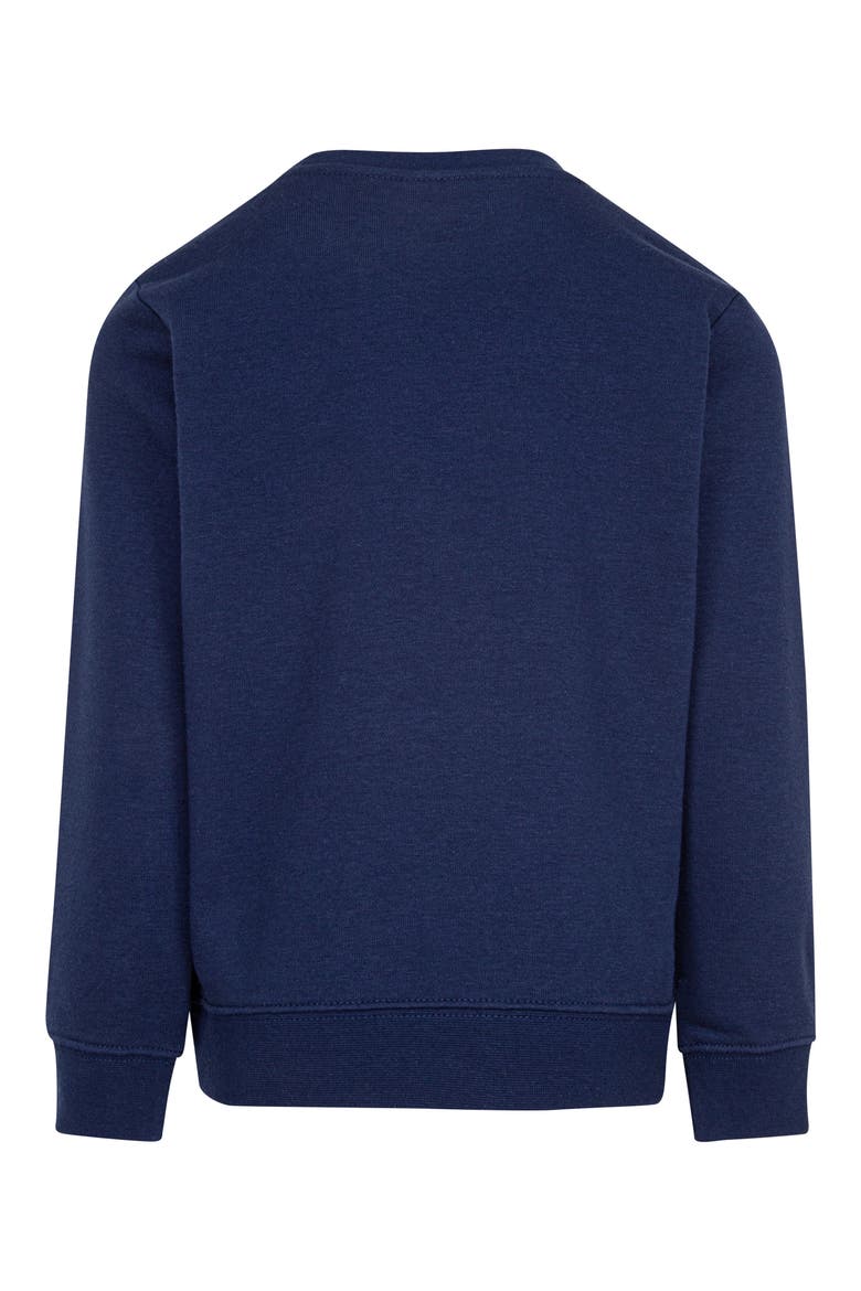Kids' Sportwear Club Futura French Terry Sweatshirt, Alternate, color, MIDNIGHT NAVY