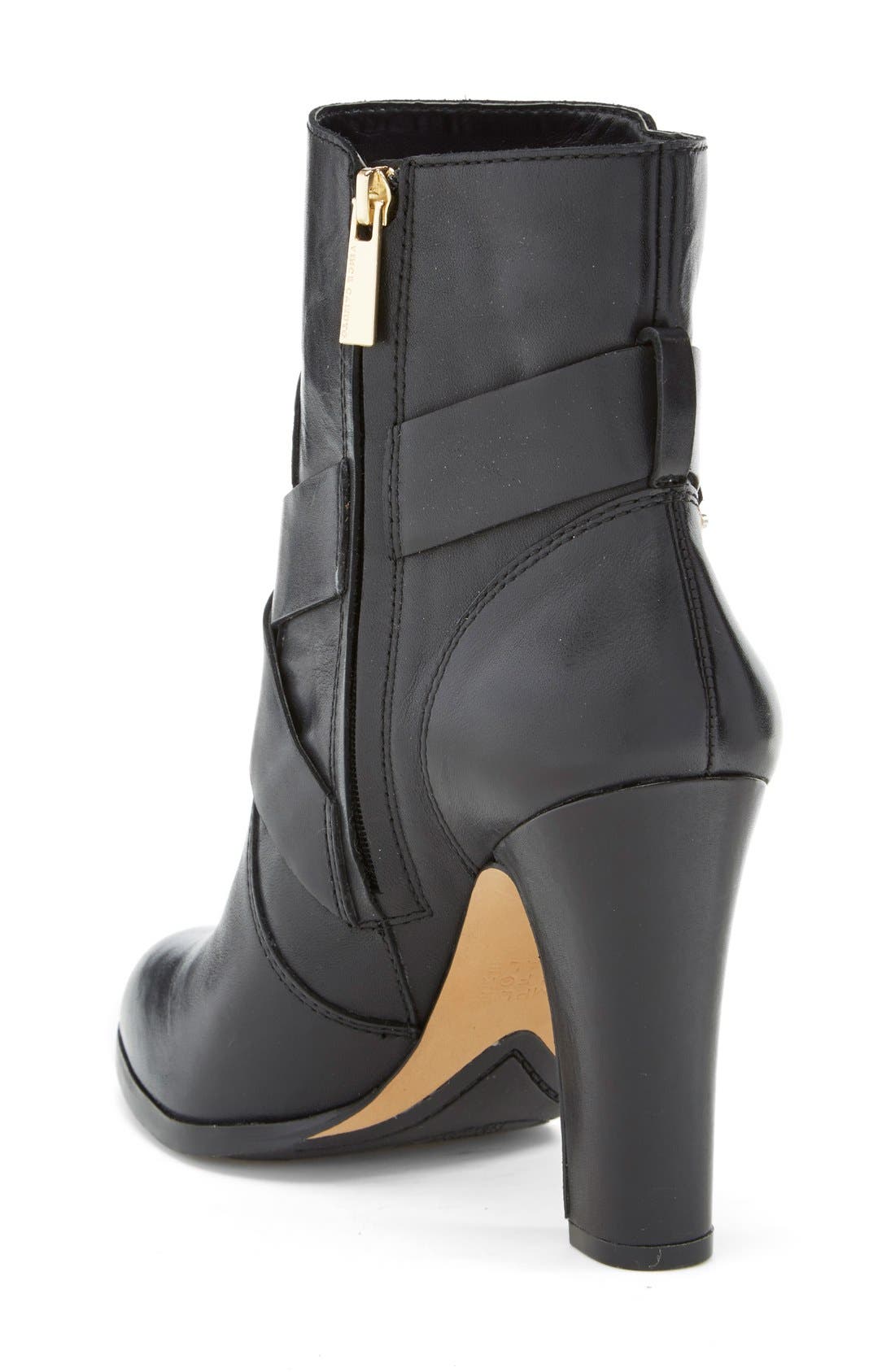 'Connolly' Belted Boot, Alternate, color, BLACK LEATHER
