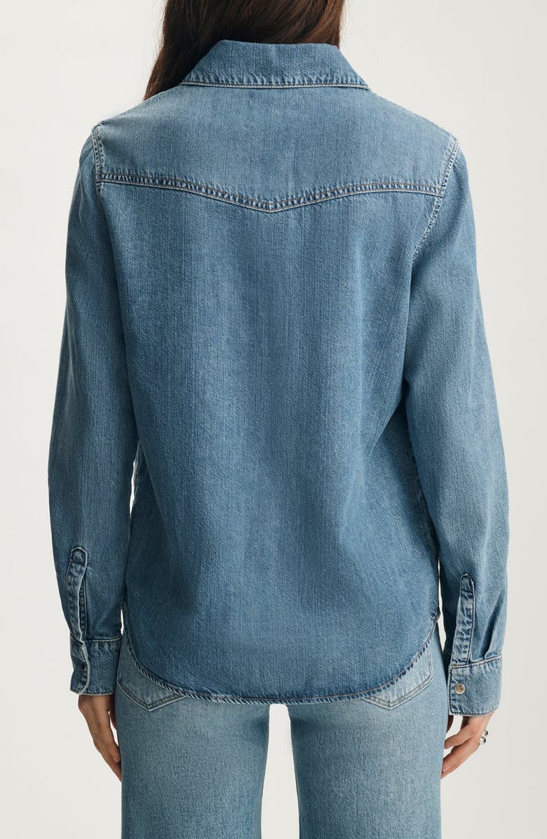 Mavi Jeans Angela Denim Western Shirt, Alternate, color, 
