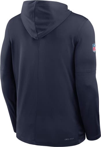 Men's Nike Navy Los Angeles Chargers Sideline Alt Pack Dri-FIT Lightweight Hooded Top