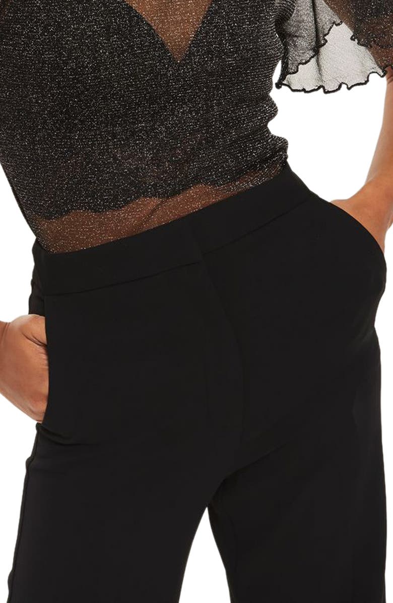 Topshop High Waist Wide Leg Trousers, Alternate, color,