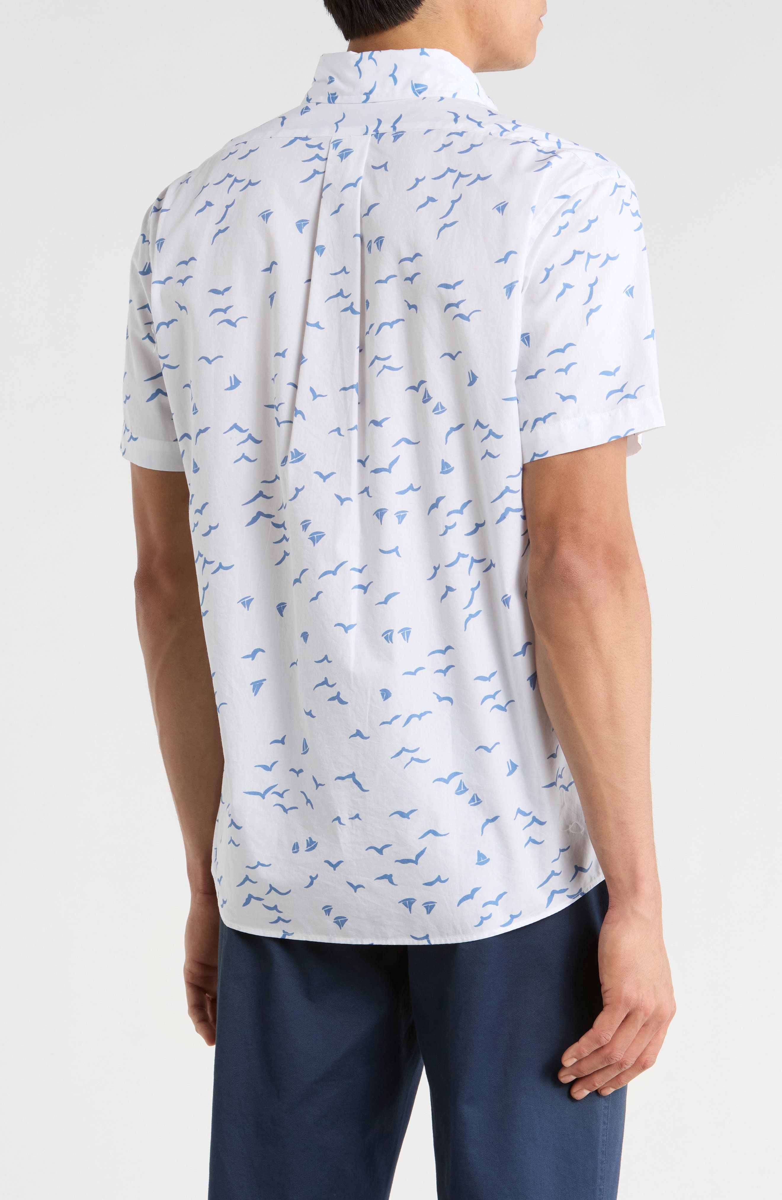 Sport Fit Short Sleeve Cotton Button-Up Shirt - image 2