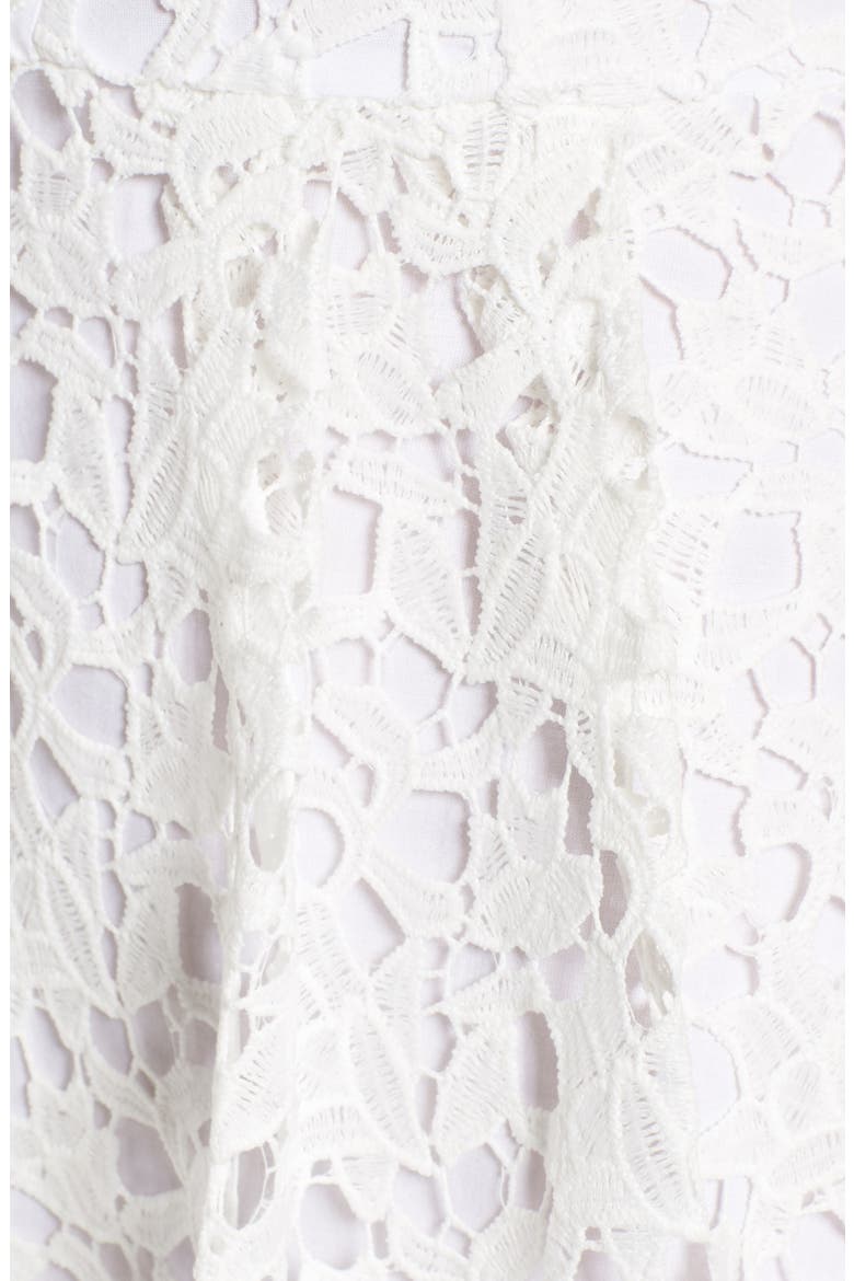 Lace Midi Dress, Alternate, color, WHITE
