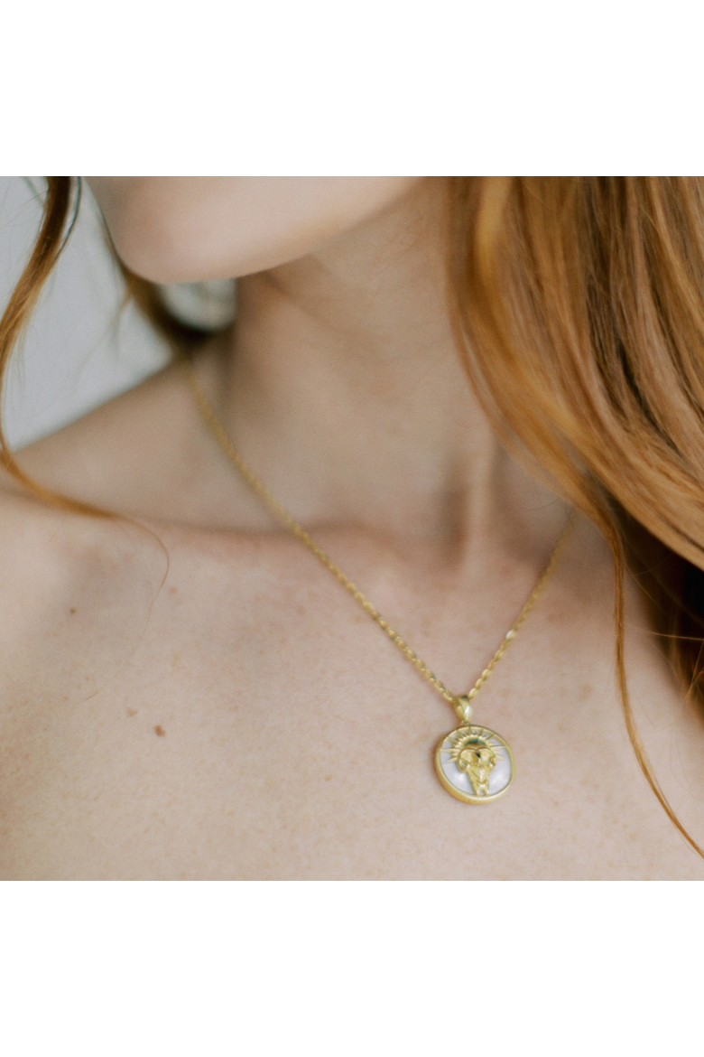 Zodiac Necklace, Alternate, color, Aries