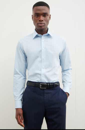 Non-Iron Trim Fit Solid Cotton Dress Shirt