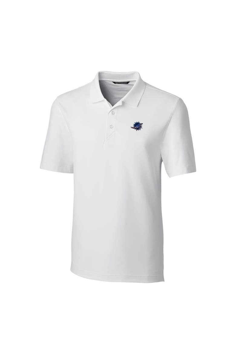 Men's Cutter & Buck White Miami Dolphins Big & Tall Team Forge Stretch Polo, Alternate, color, White