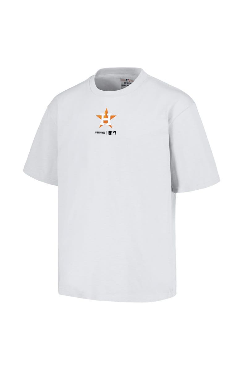 PLEASURES Men's PLEASURES  White Houston Astros Mascot T-Shirt, Alternate, color, White