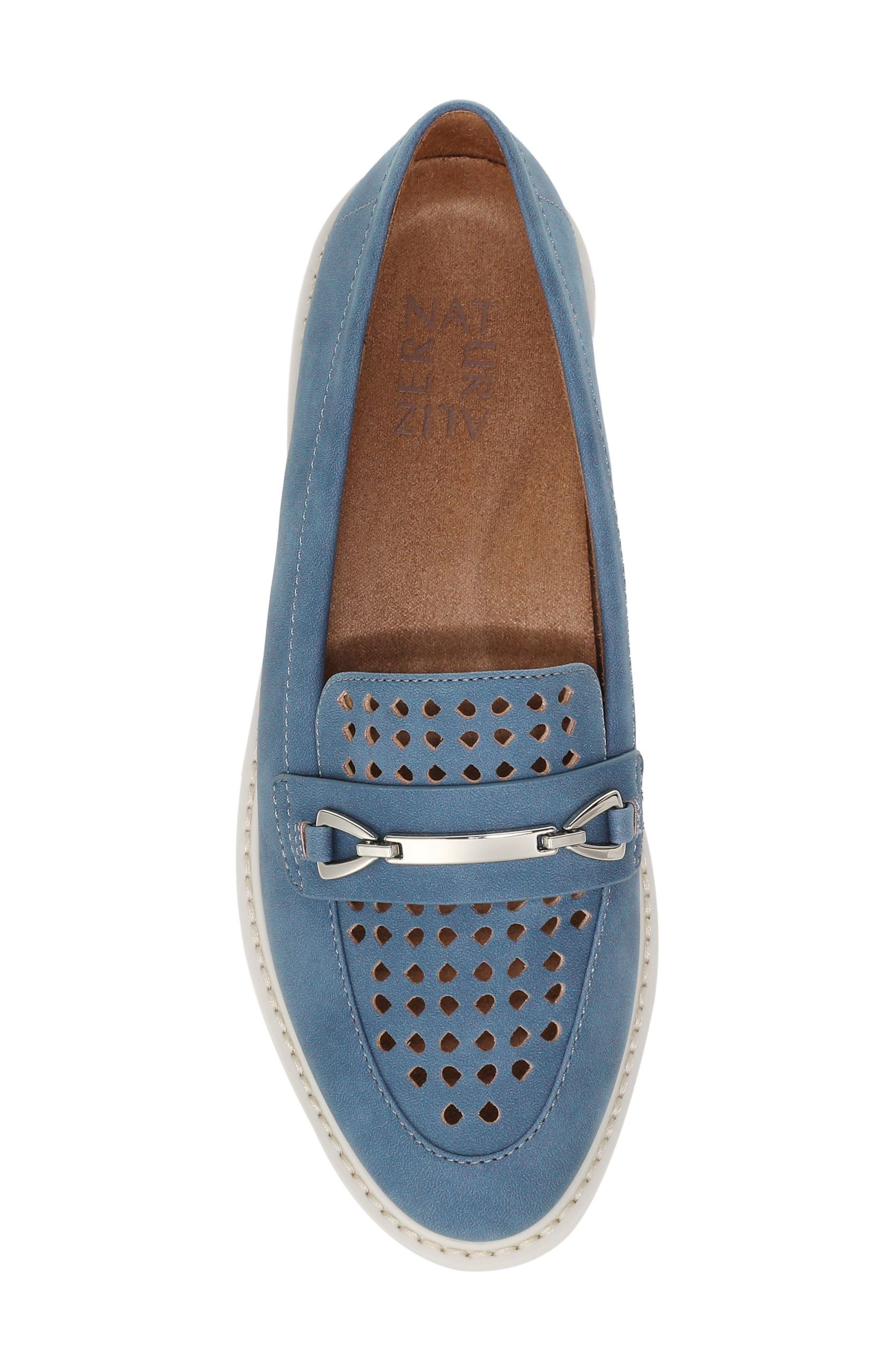 Elin Perforated Loafer Sneaker, Alternate, color, BLUE