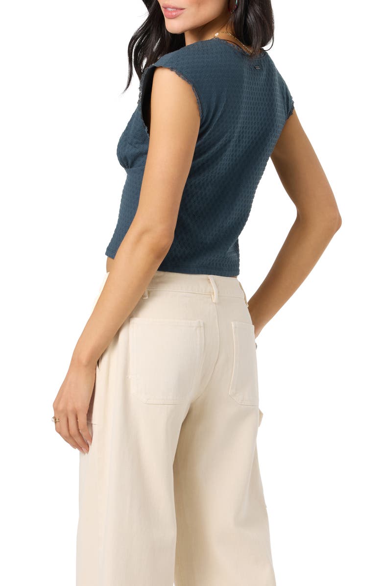 O'Neill Tamilyn Textured Crop Top, Alternate, color, Slate