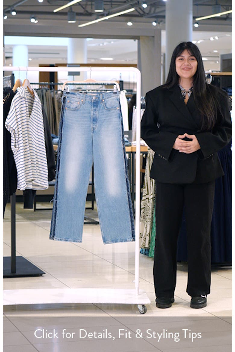 Ribcage Deconstructed High Waist Ankle Straight Leg Jeans video