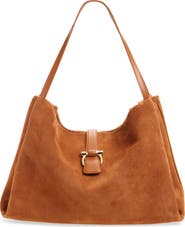 FERRAGAMO Medium Lily Suede Tote