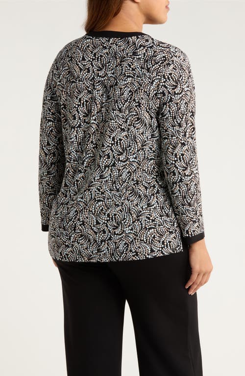 Ak Anne Klein Split Neck Tunic In Black