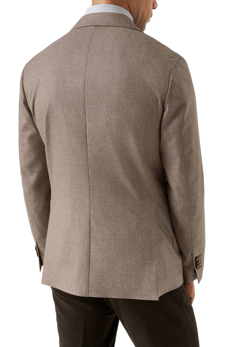 Eton Wool Flannel Soft Sport Coat, Alternate, color, Light Beige
