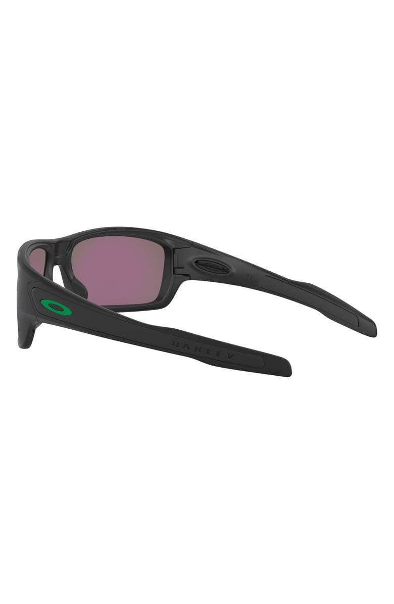 Oakley Turbine 65mm Polarized Oversize Rectangular Sunglasses, Alternate, color, Matte Black