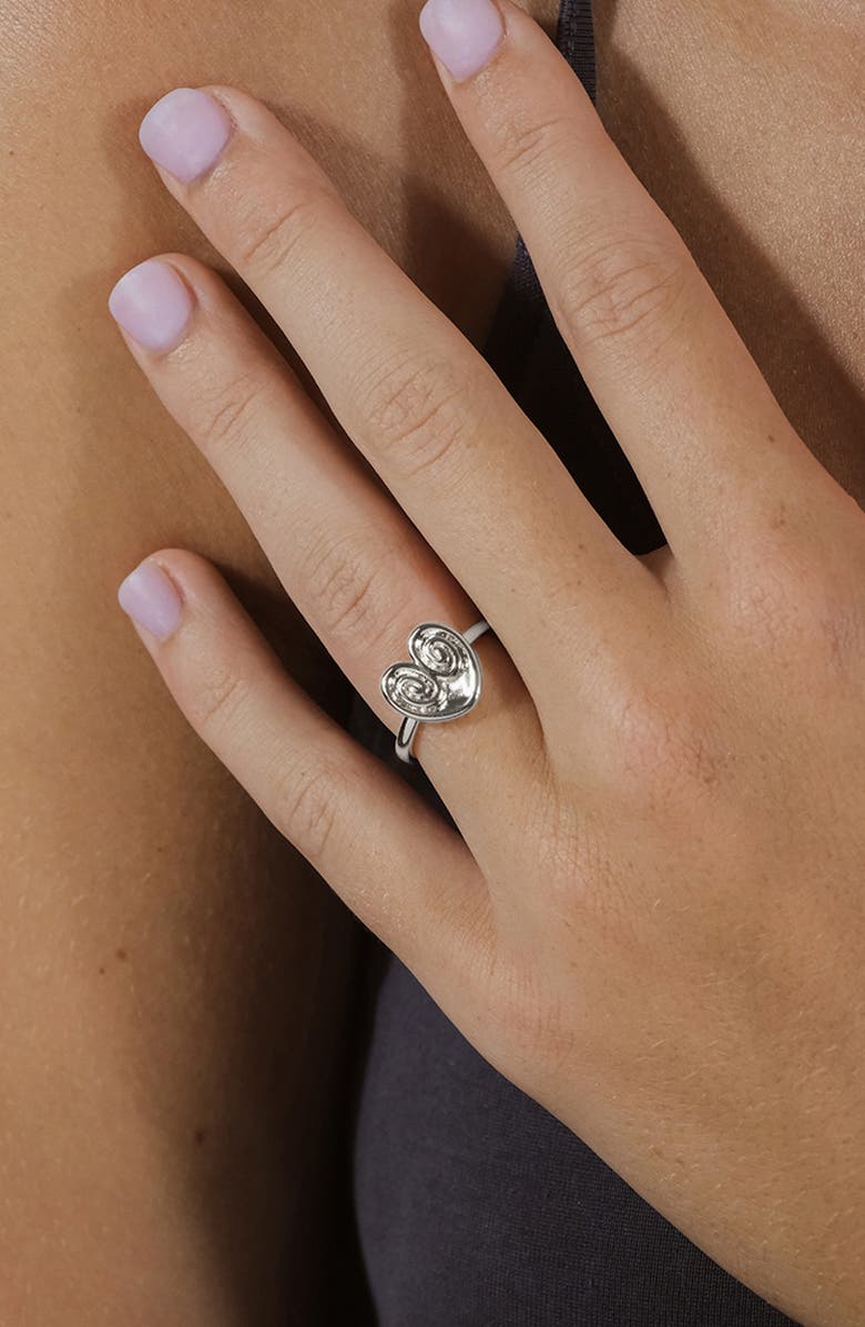 Sterling Forever Palmier Signet Ring, Alternate, color, Silver