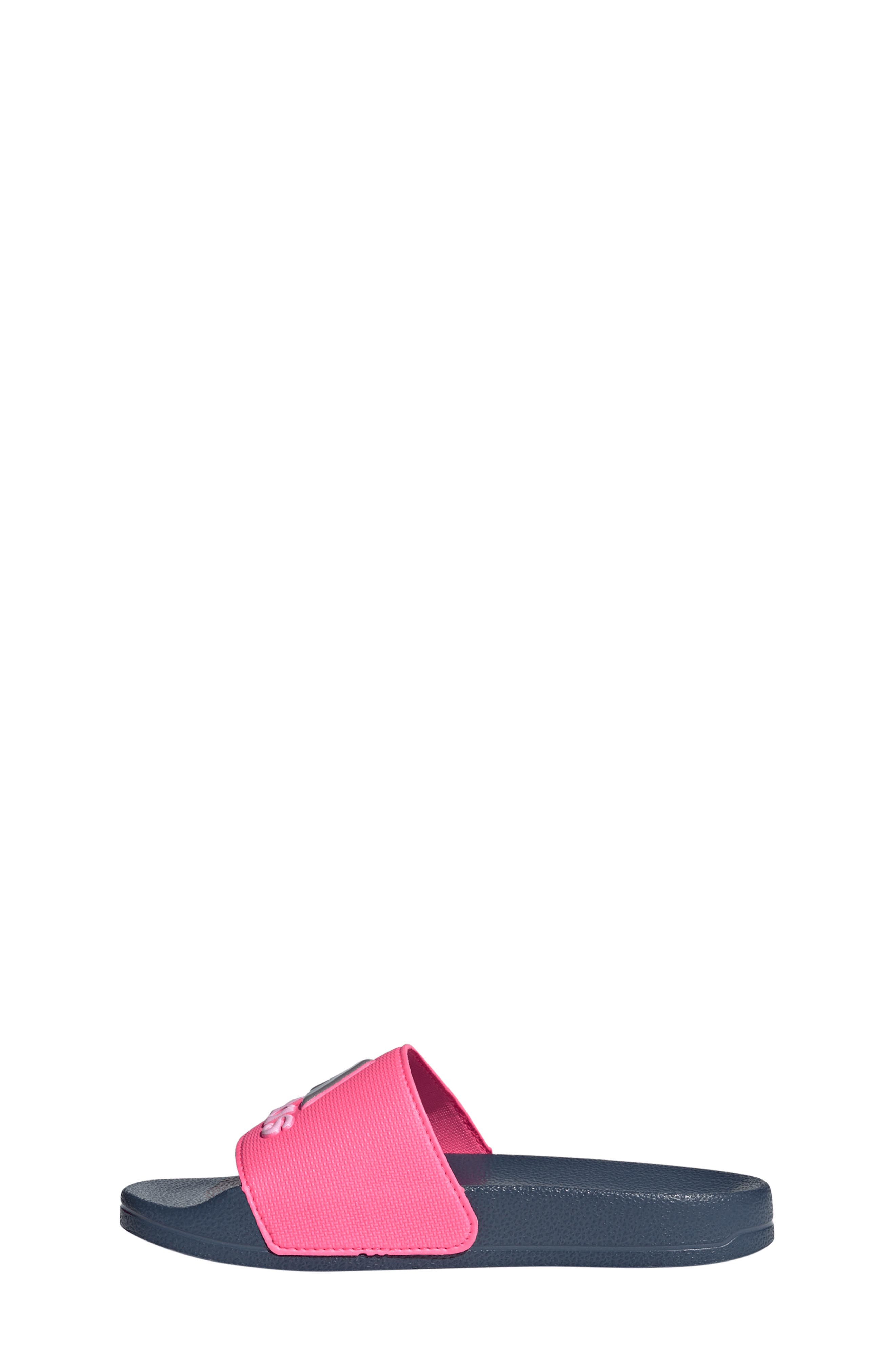 adidas Kids' Adilette Sandal, Alternate, color, Pink/ Metallic/ Preloved Ink