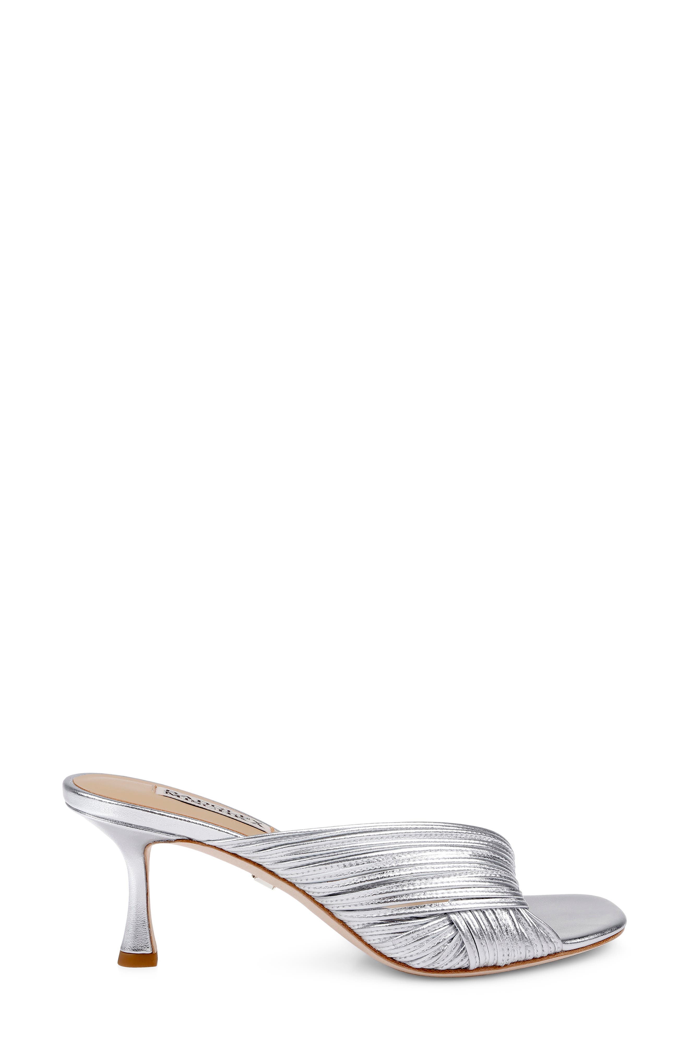 Badgley Mischka Collection Winta Slide Sandal, Alternate, color, Silver Metallic