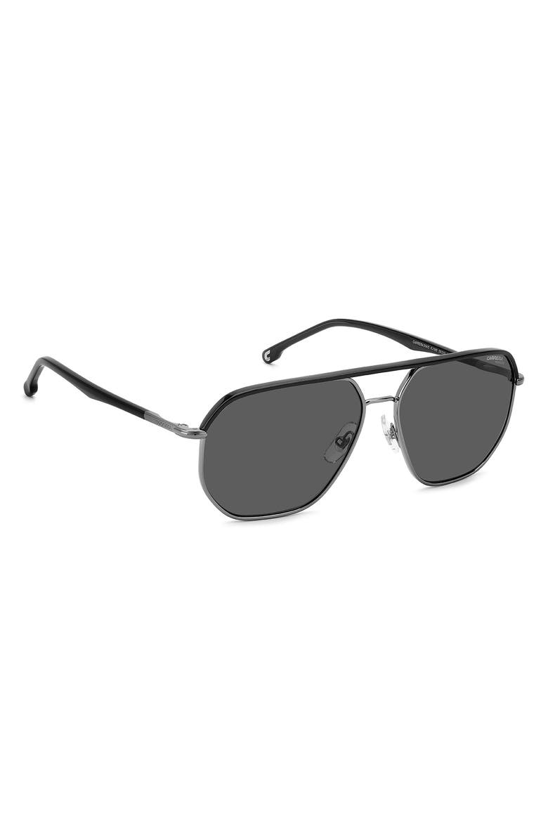 Carrera Eyewear 59mm Aviator Sunglasses, Alternate, color, Dark Ruthenium