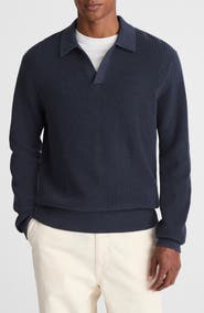 Madewell Shaker Stitch Cotton Sweater Polo