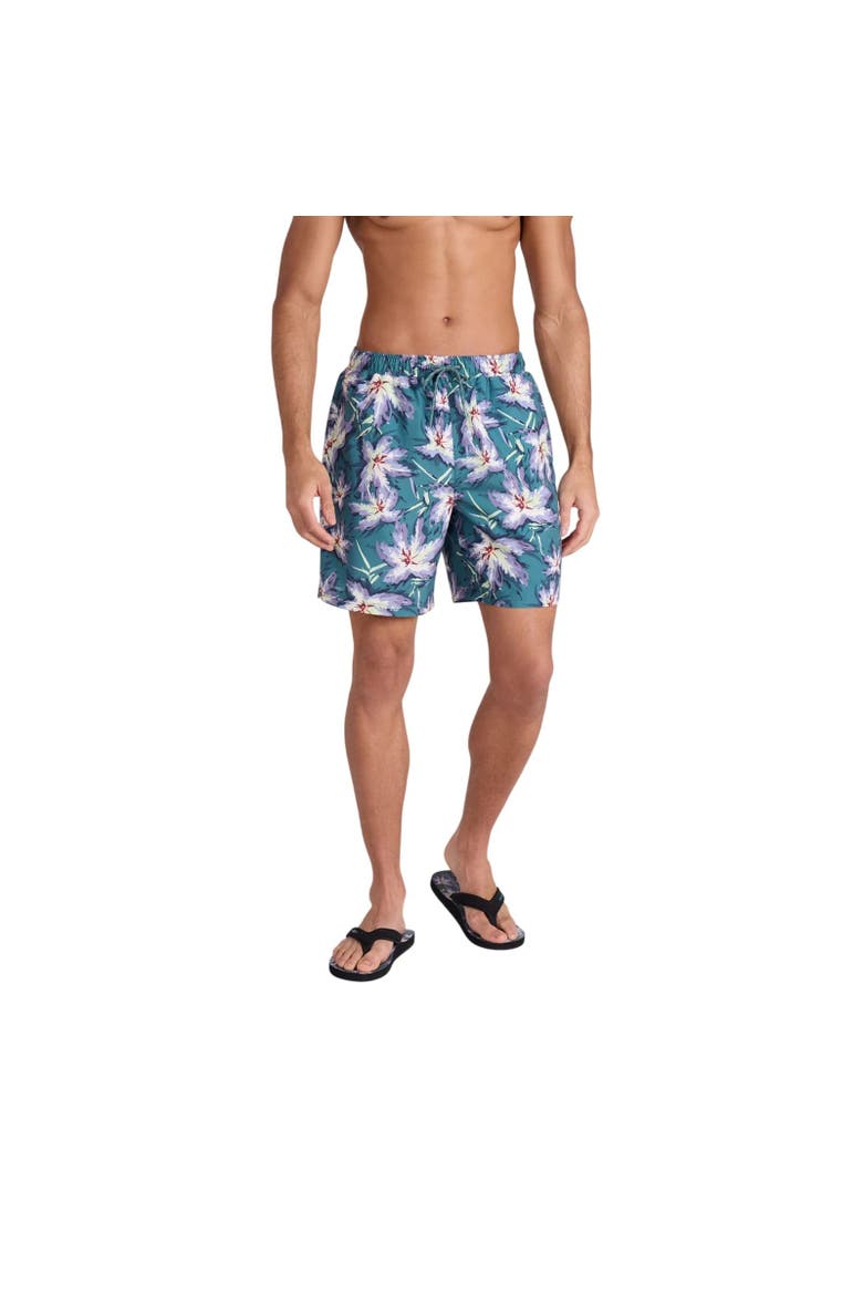 Deep Dive Floral Board Shorts, Main, color, Green