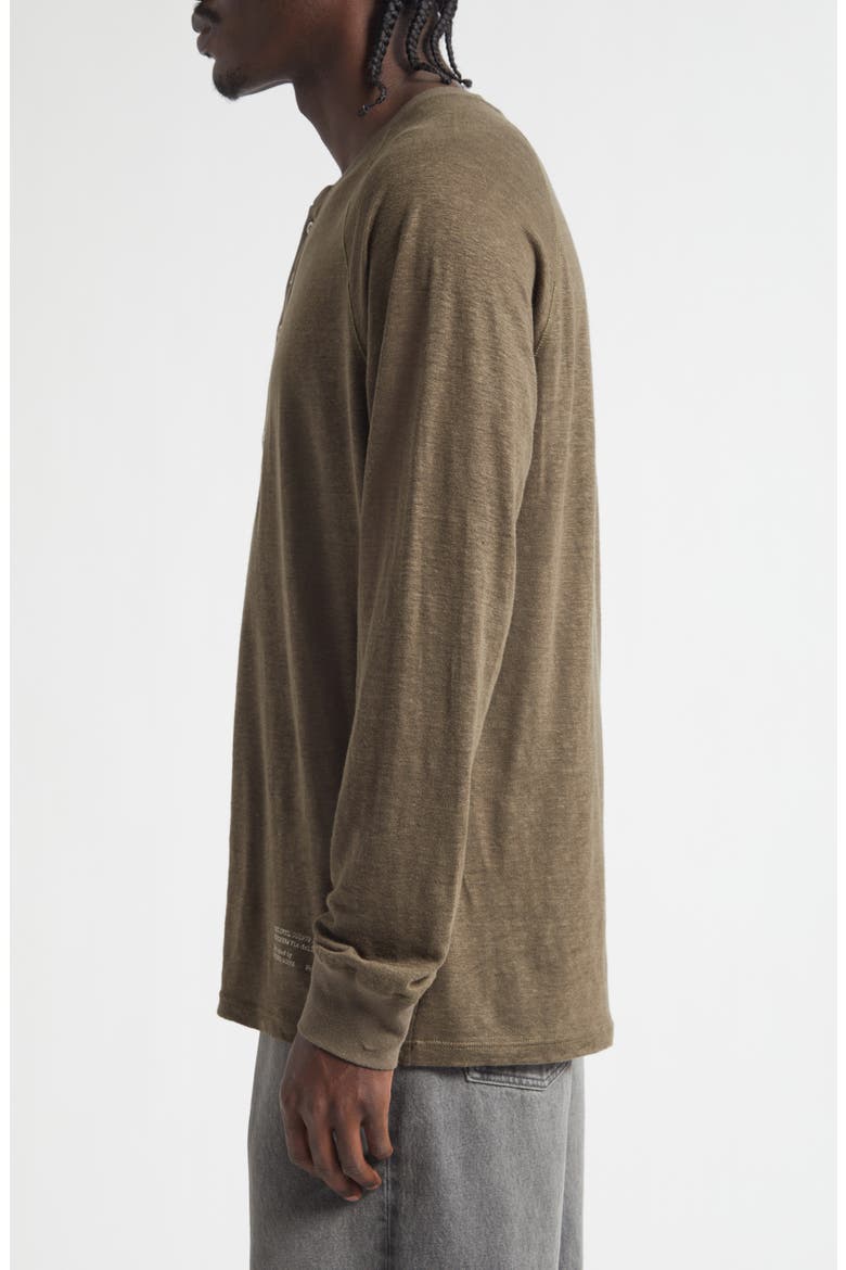 Journey Serafino Long Sleeve Linen Henely, Alternate, color, SEA TURTLE