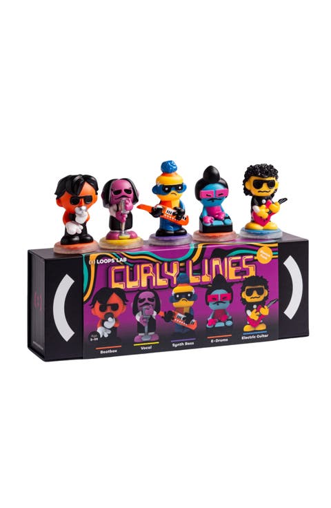 Curly Lines 5-Pack Musical Dolls