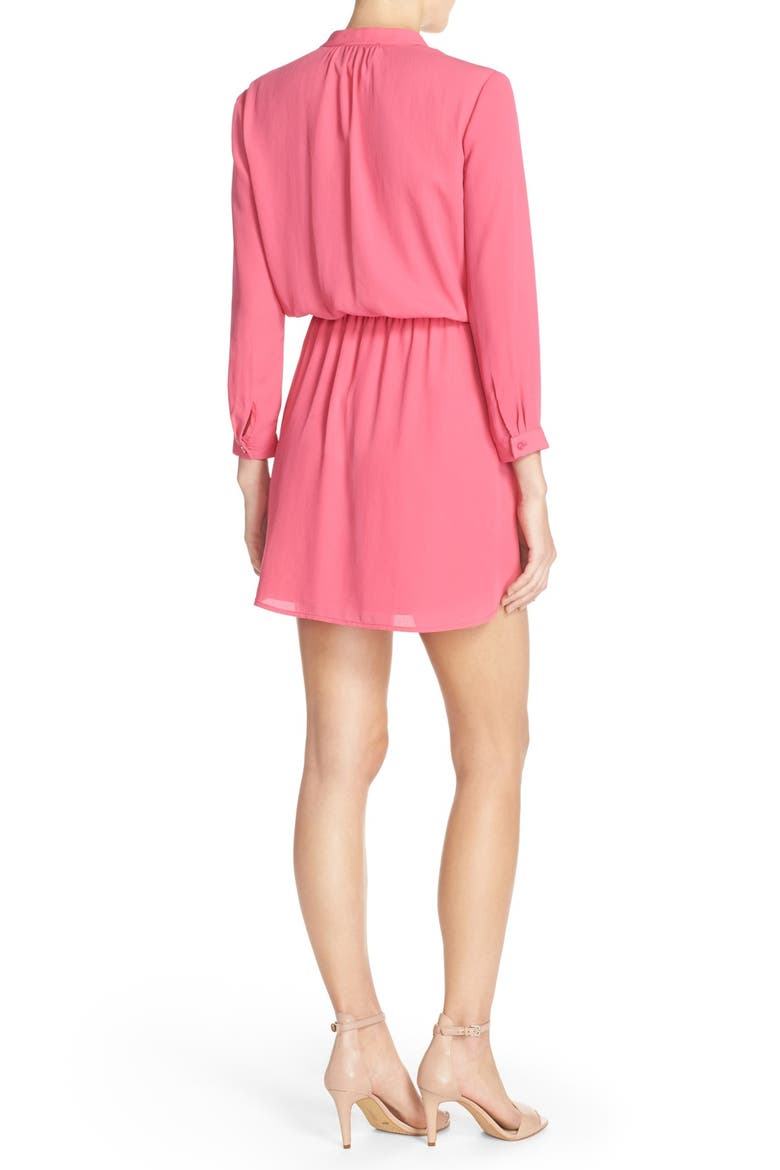 Crepe Shirtdress, Alternate, color, PINK PARADISE