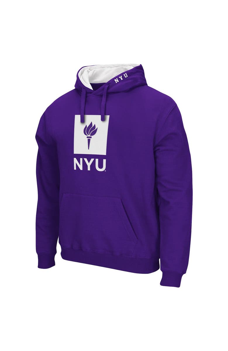 COLOSSEUM Men's Colosseum Purple NYU Violets Arch and Logo Pullover Hoodie, Alternate, color, Purple