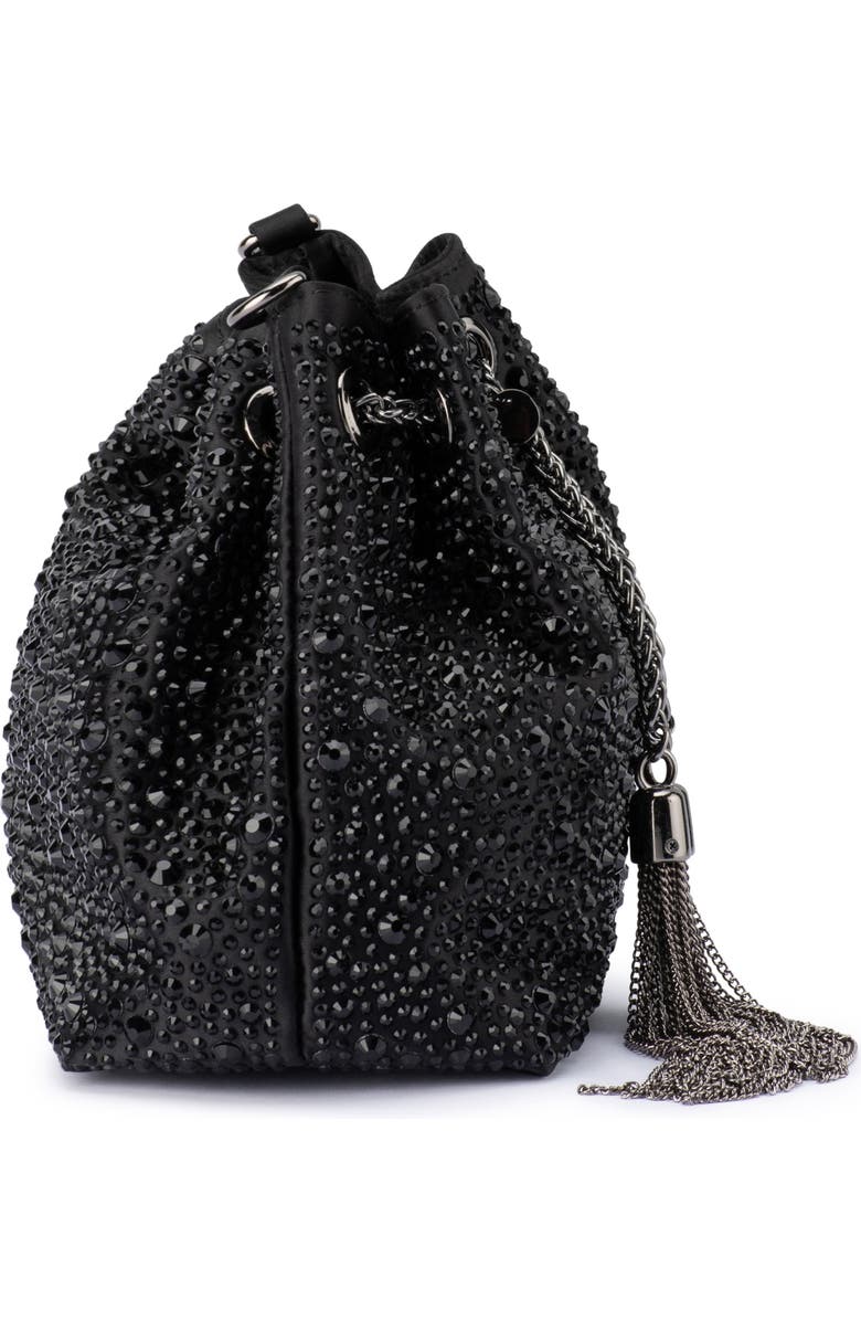 Olga Berg Mika Crystal Drawstring Top Handle Bag, Alternate, color,