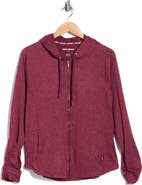DKNY Space Dye Raglan Sleeve Full Zip Hoodie