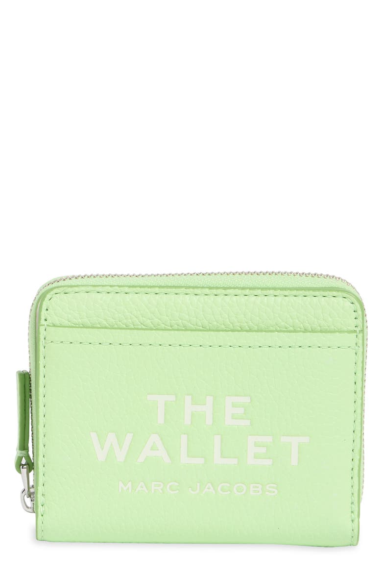 The Mini Leather Compact Wallet, Main, color, PEPPERMINT