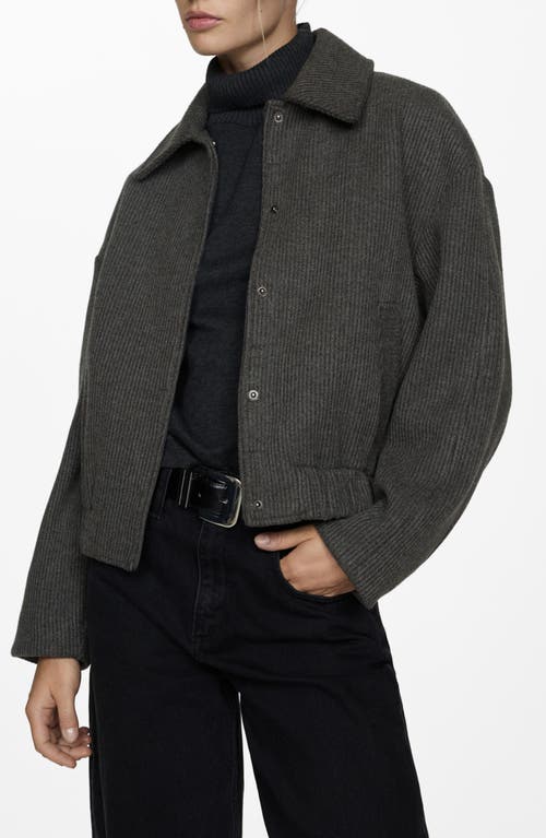 Mango Women's Pocket Knit Jacket In Open Grey