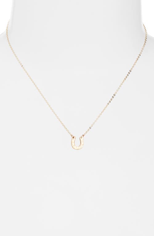 Nashelle Horseshoe Pendant Necklace In Gold