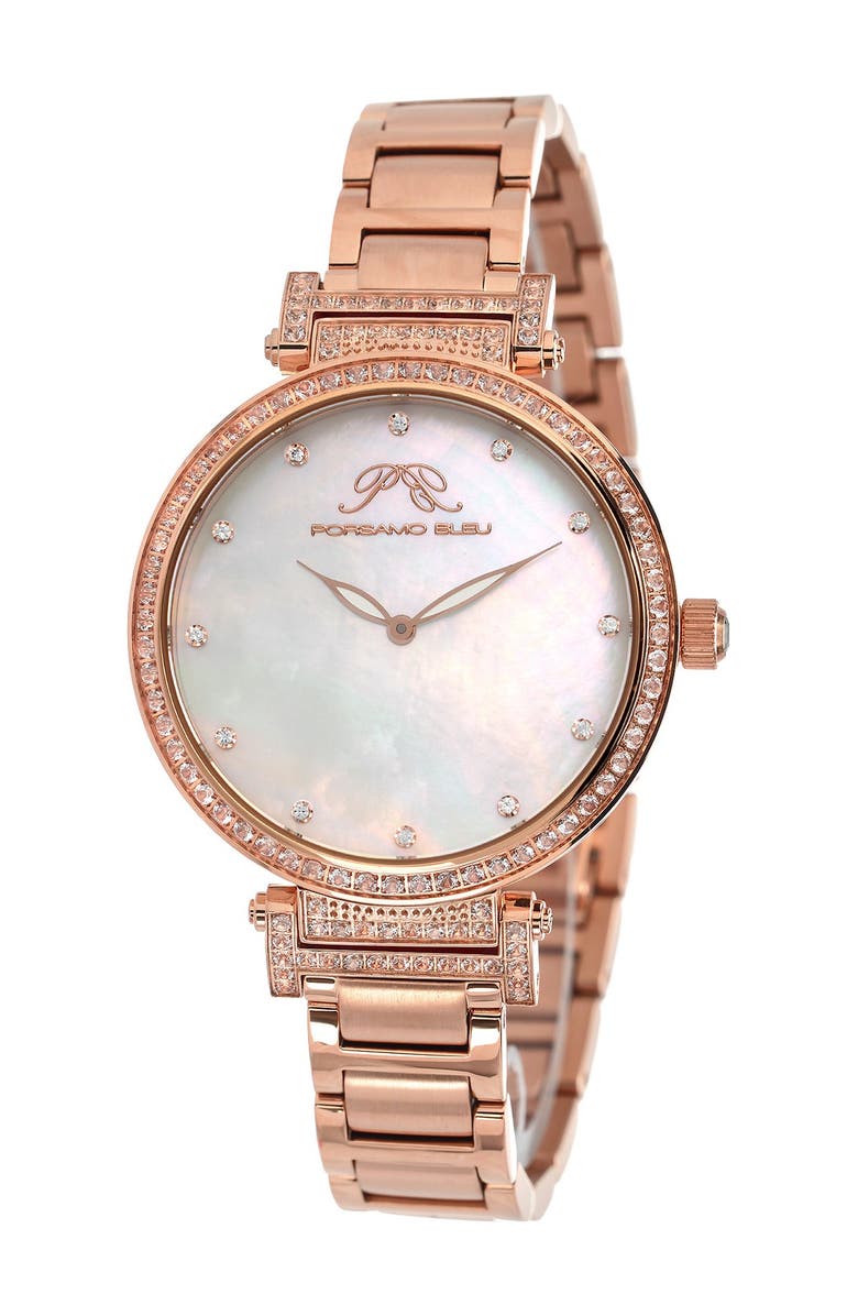 PORSAMO BLEU Women's Chantal Bracelet Watch, 38mm, Main, color, Rose